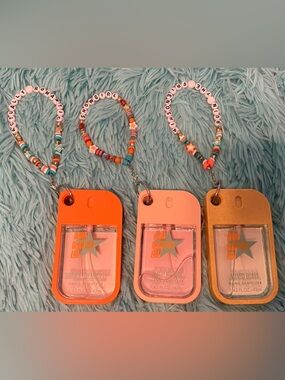 Taylor Swift Inspired Hand Sanitizer Keychain Set of 3- Orange, Pink, Gold